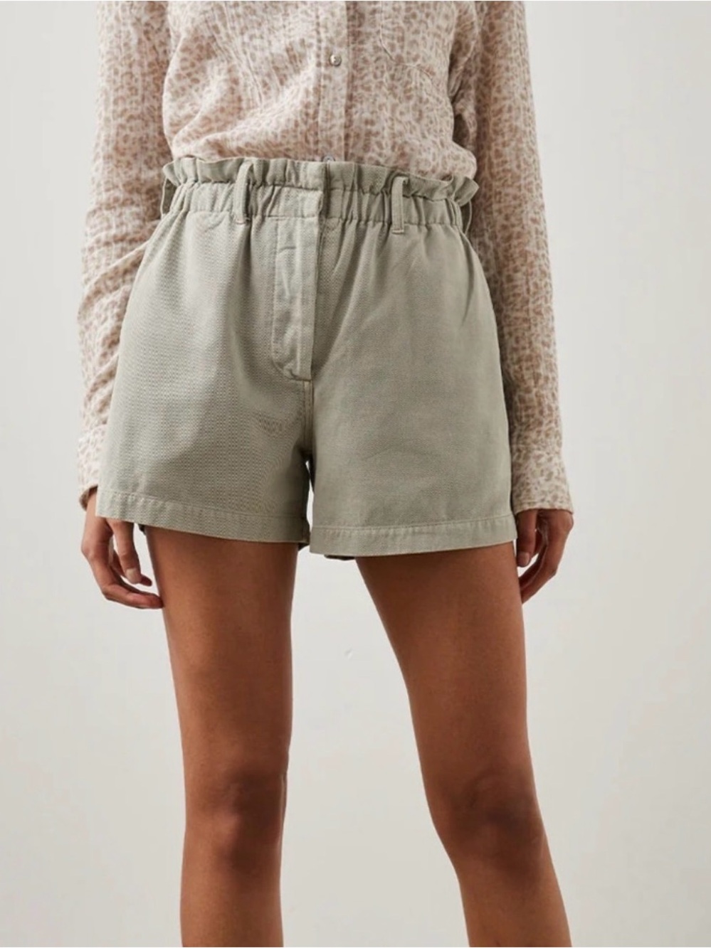 🌿 Rails Monte Sage Paperbag Waist Shorts Green Women's Size Large Lightweight